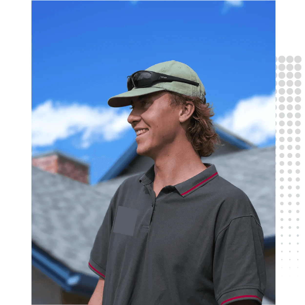 A member of the Kingpin Engineering team smiling outdoors.
